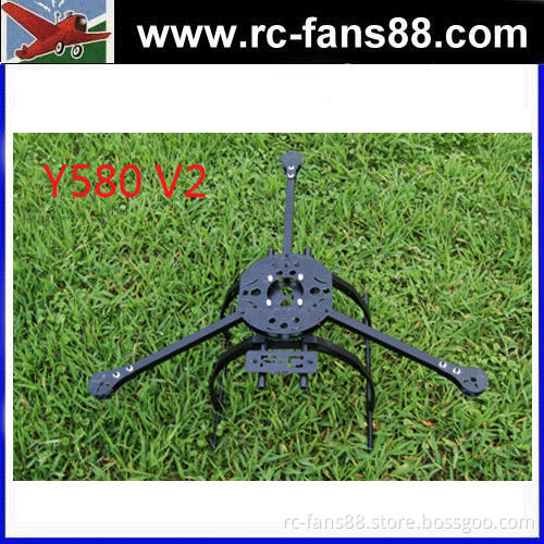 Y580 Fiberglass & Aluminum 6-axial DIY Frame High Landing Skid - Folding Design V2 FPV